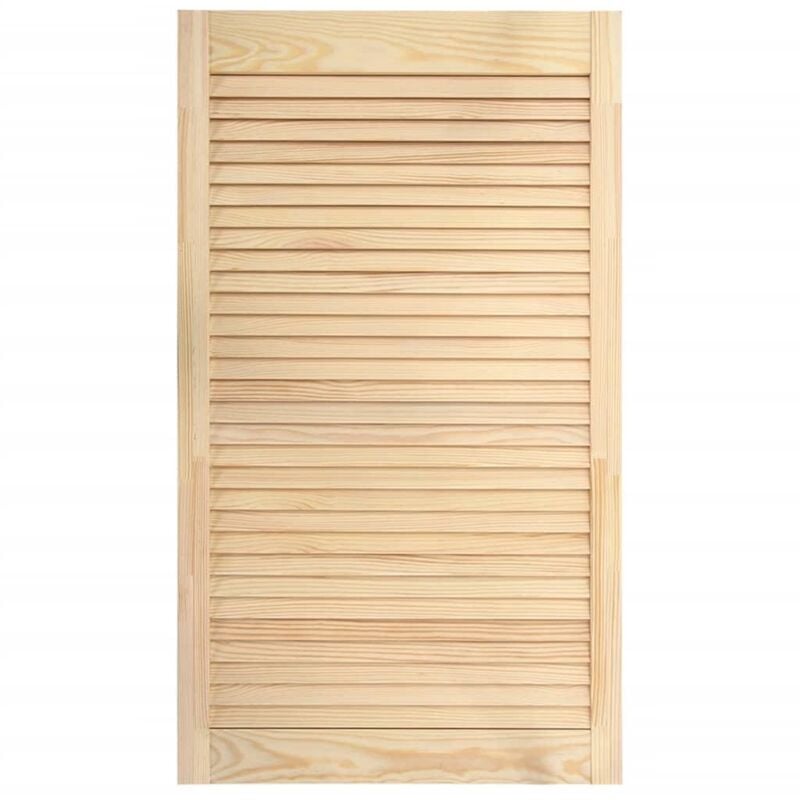 Bois de pin massif porte à persiennes porte d'armoire porte d'etagères revêtement pour placard penderie garde-robe paravent 99,3x49,4 cm