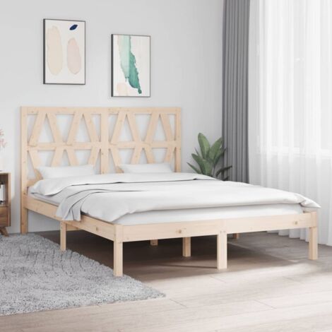 Bois de pin - vidaXL Cadre de lit Bois de pin massif 140x200 cm - Sommeil