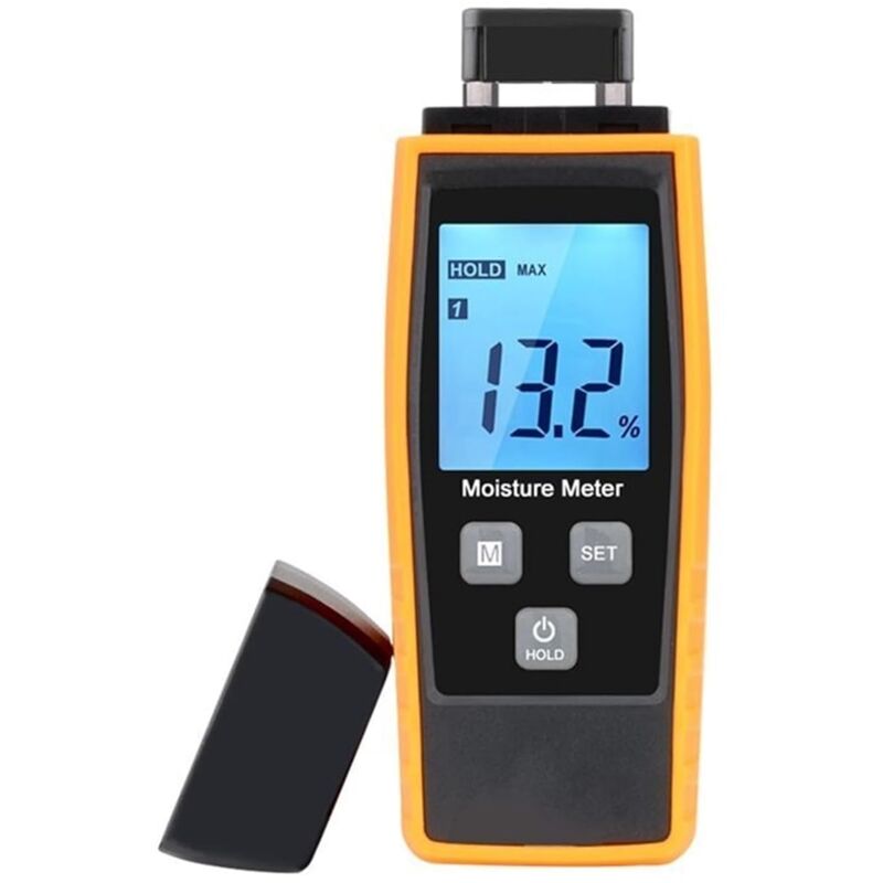 Bois l'humidité Mètre, l'humidité testeur numérique hd, écran lcd avec rétroéclairage Wood détecteur de l'humidité, 8 groupes Calibrées pour la