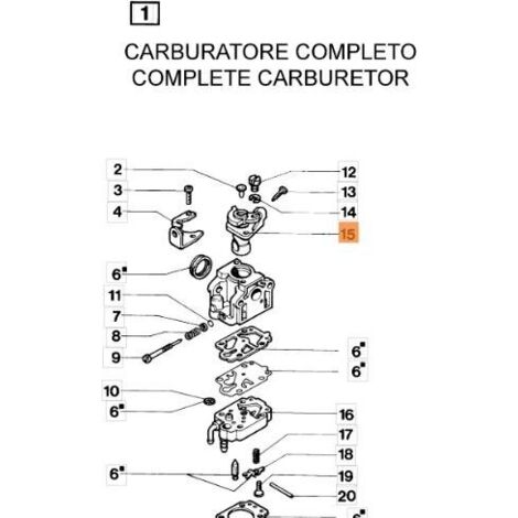 Boisseau carburateur Walbro débroussailleuse Oleo Mac