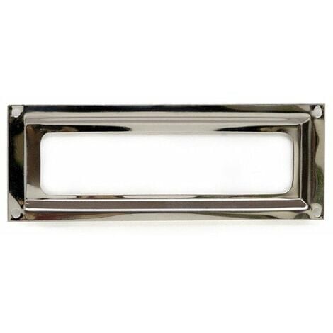 Boite 10 supports etiquette zamak 75x2mm chrome poli ref 7-3518 21