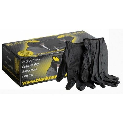Boîte 100 gants BLACK MAMBA L - 8/9 - Taille L - 8/9