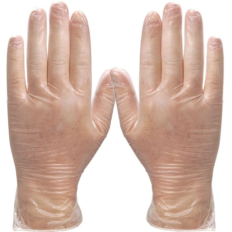 Gants jetables vinyl poudrés - boîte 100 taille 9/10 Delta Plus V137109