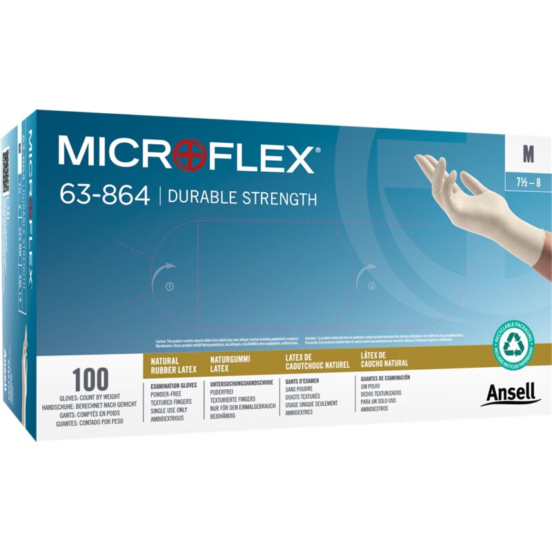 Boite 100 gants latex - taille m