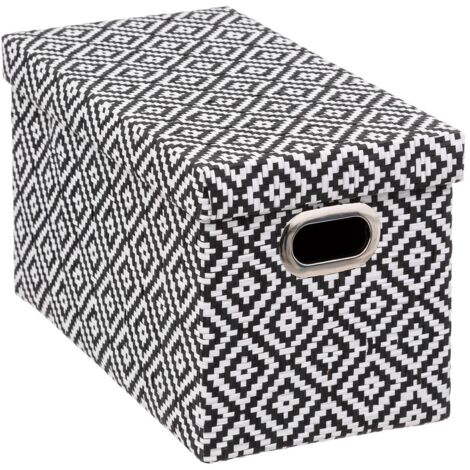 Boîte 15x31cm Mix N Modul motif noir et blanc - 5 five simply smart - Noir et bambou