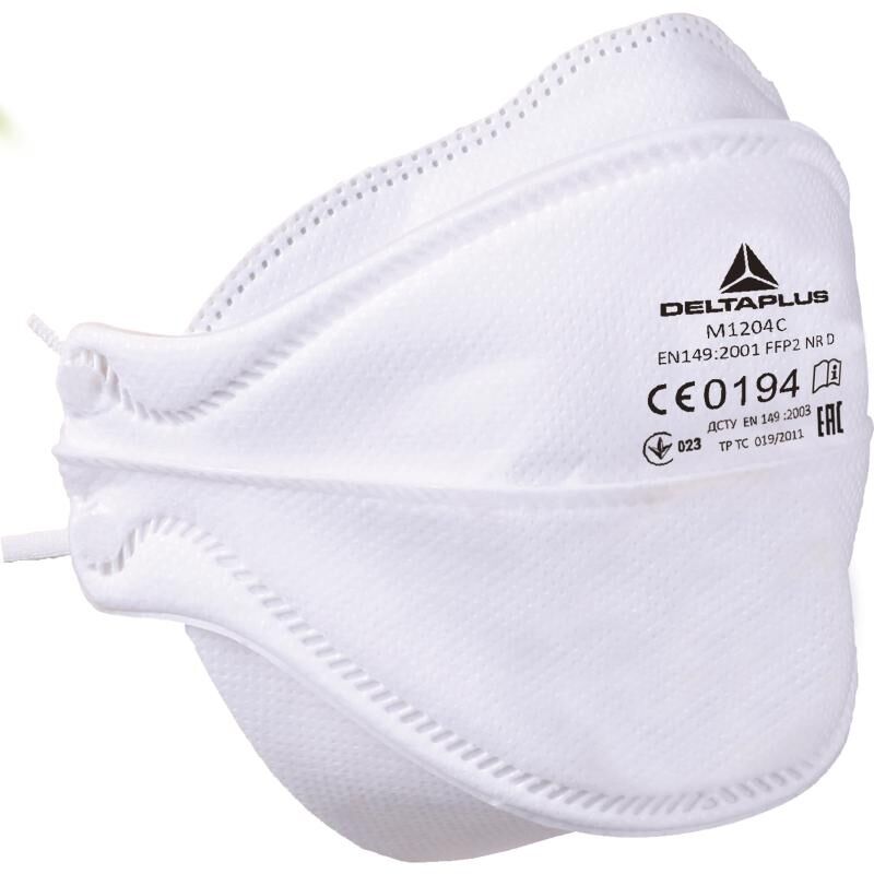 Boite 20 demi-masques jetables FFP2 pliables 4 volets Delta Plus M1204C