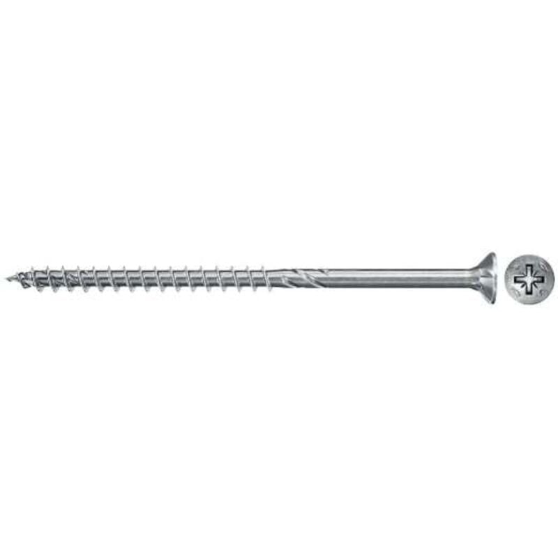 Vis PowerFast ii fpf ii czp, 60x40 bc, Tête fraisée, Entraînement pz, Filetage partiel, Zingué, Boîte 200 Fischer 670513