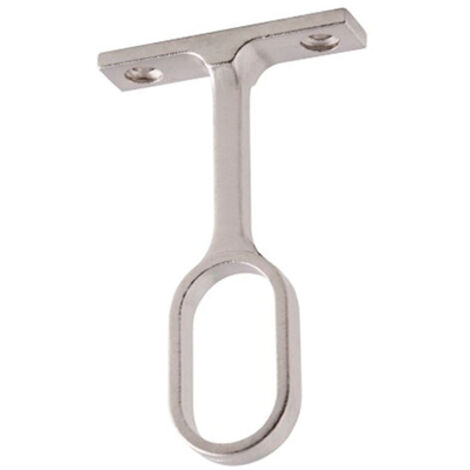 Boîte 25 support central tube ovale 25x15 chromé a-404-12