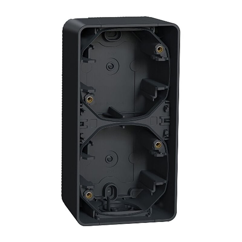 Boîte saillie mureva styl schneider 2 postes - vertical - gris MUR37912