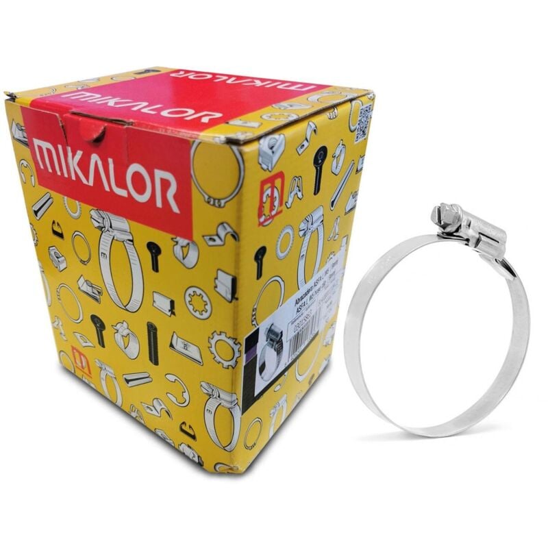 Oc-pro - BoÎte 50 colliers de durite mikalor - serrage 70-90 mm - inox 316 w5