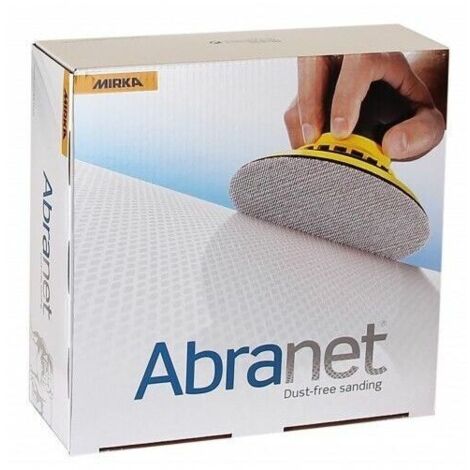 Boîte 50 disques abrasifs auto-agrippants Abranet Ø 200 mm MIRKA  Grain: 180