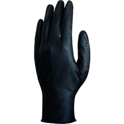 BOITE 50 GANTS V1600 NITRILE NOIR - DELTA PLUS - V1600B50  T9,5