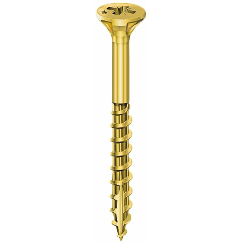 Vis bois Rocket tête fraisée pozi - Vendu par 150 - Filetage : Partiel - Diametre : 6 - Longueur : 90 - Conditionnement : 150 Rocket