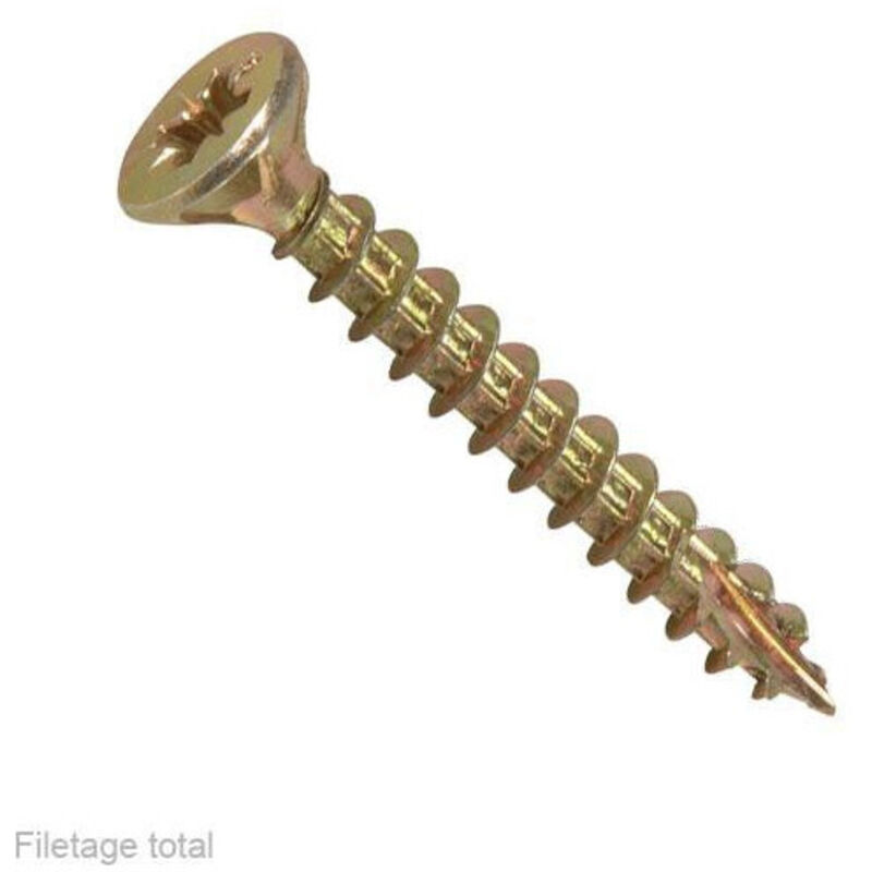 Vis bois Rocket tête fraisée pozi - Vendu par 100 - Filetage : Partiel - Diametre : 6 - Longueur : 180 - Conditionnement : 100 Rocket