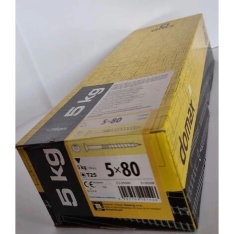 BOITE 5kg - 745 VIS À TÊTE FRAISÉE 5 x 80, EMPREINTE TORX