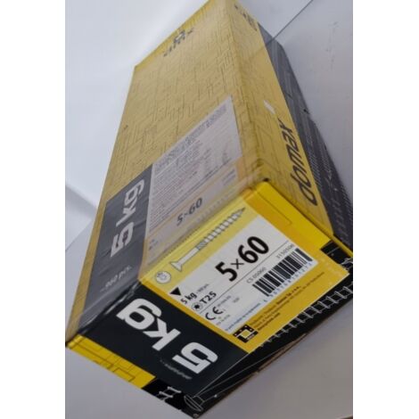 BOITE 5kg - 960 VIS À TÊTE FRAISÉE 5 x 60, EMPREINTE TORX