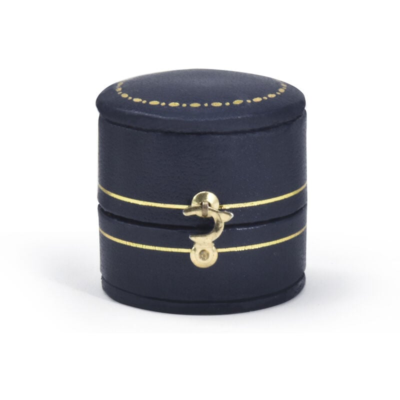 Boîte à bagues vintage bijoux présentoir organisateur boîte sortie en cuir PU(bleu)