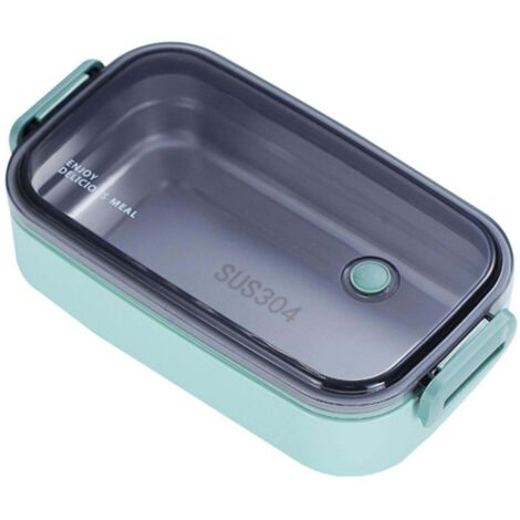 Boîte à bento 1500 ml, fermeture à boucle, aération, fond surélevé, couvercle résistant à la chaleur et étanche.
