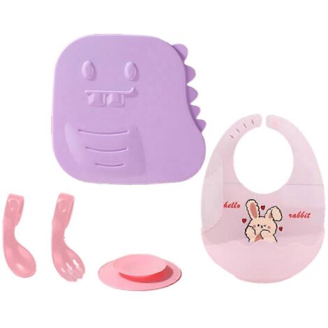 Boîte à bento pour enfants - Boîte à lunch étanche - Assiette pour enfants - Violette