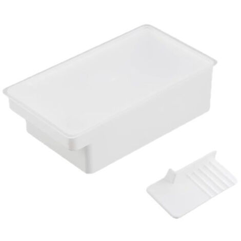 Boîte à beurre en plastique avec couvercle et spatule - Distributeur de beurre pour comptoir de cuisine