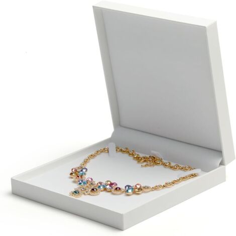 Boîte à bijoux blanche (grande Boîte à collier)-Fei Yu
