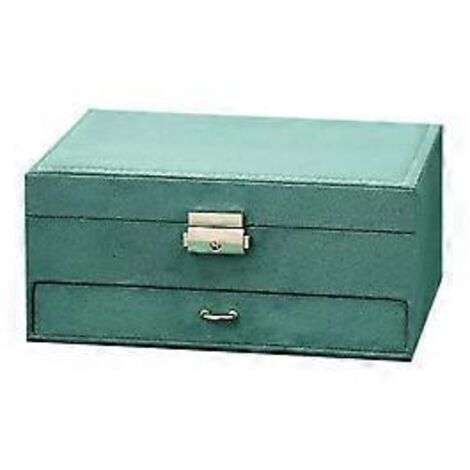 Boîte à bijoux de rangement, grand organisateur de rangement pour colliers et autres bijoux avec tiroir verrouillable, présentoir à bijoux pour femmes