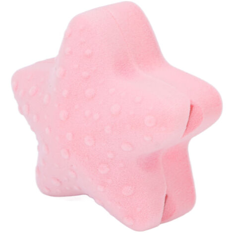 Boîte à bijoux de voyage en forme d'étoile de mer rose pelucheuse, organisateur pour colliers, boucles d'oreilles et bagues