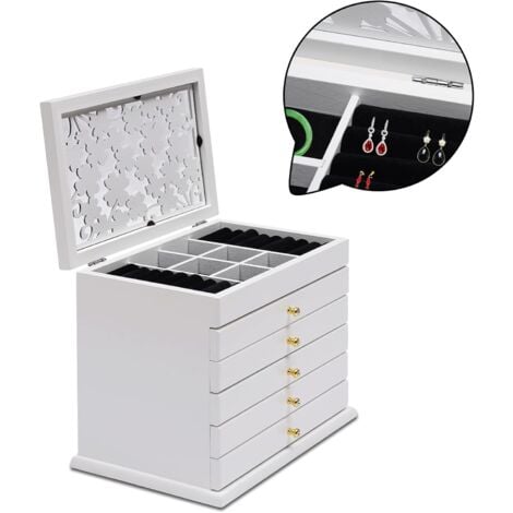 Kkbbma Boîtes à Bijoux En Solde Pour Femmes Filles, Boîte D'Emballage De Bijoux Organisateur Bague Rangement Personnage Radical Boîte D'Exposition De Bijoux Rangement De Bagues De Voyage