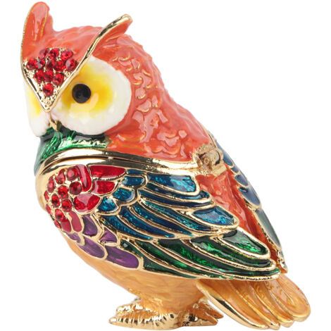 Boîte à Bijoux Hibou Cristal - Coffret à Bijoux Portable, Décor d'Intérieur Artisanal et Cadeau Unique