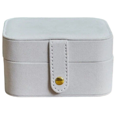 Boîte à Bijoux & Montres "Velours" 13cm Blanc