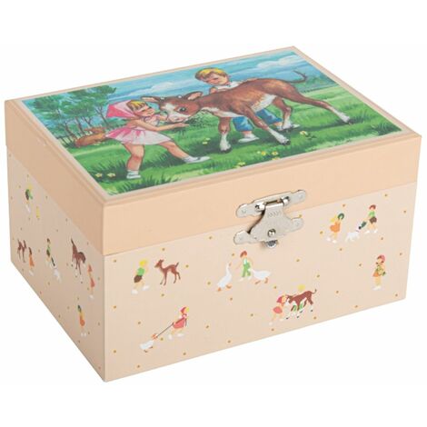 Boite à bijoux musicale Jeune Vache - Mémoire d'Enfance