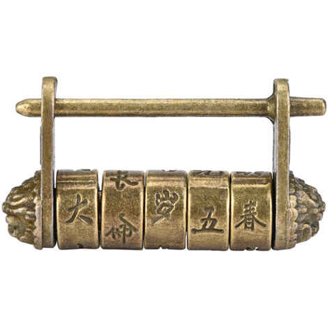 Boîte à bijoux rétro avec cadenas à code pour rangement de commode et placard