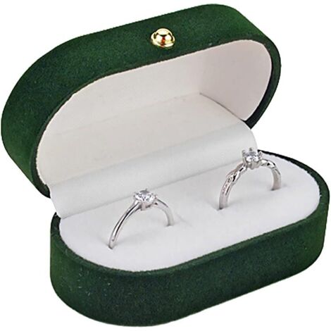 Boîte à bijoux (vert, intérieur blanc),