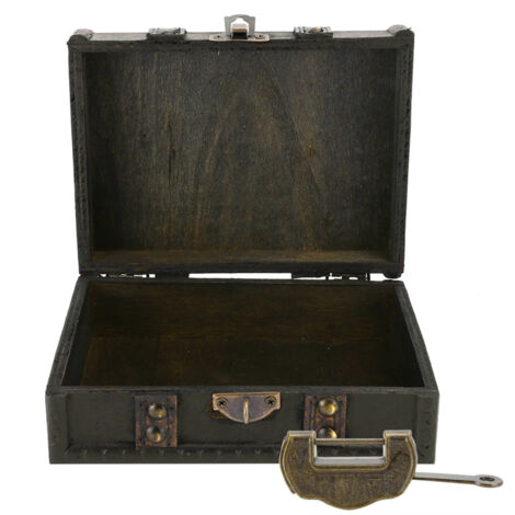 Boîte à Bijoux Vintage en Bois avec Tiroirs pour Rangement de Colliers, Bracelets et Accessoires, Couleur Grise