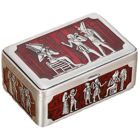 Boîte à bijoux vintage, petite boîte à bibelots, coffre à trésors rectangulaire