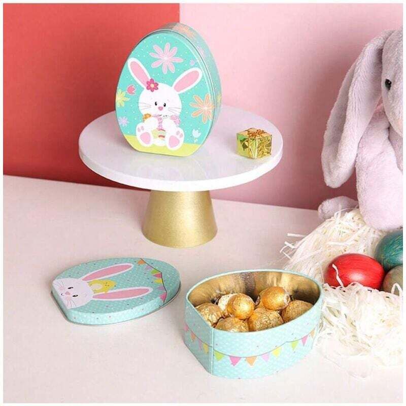 Boîte à bonbons de Pâques 2 pièces, boîte à biscuits lapin, boîte à bonbons avec couvercle, boîte cadeau de Pâques, boîte à biscuits portable, boîte