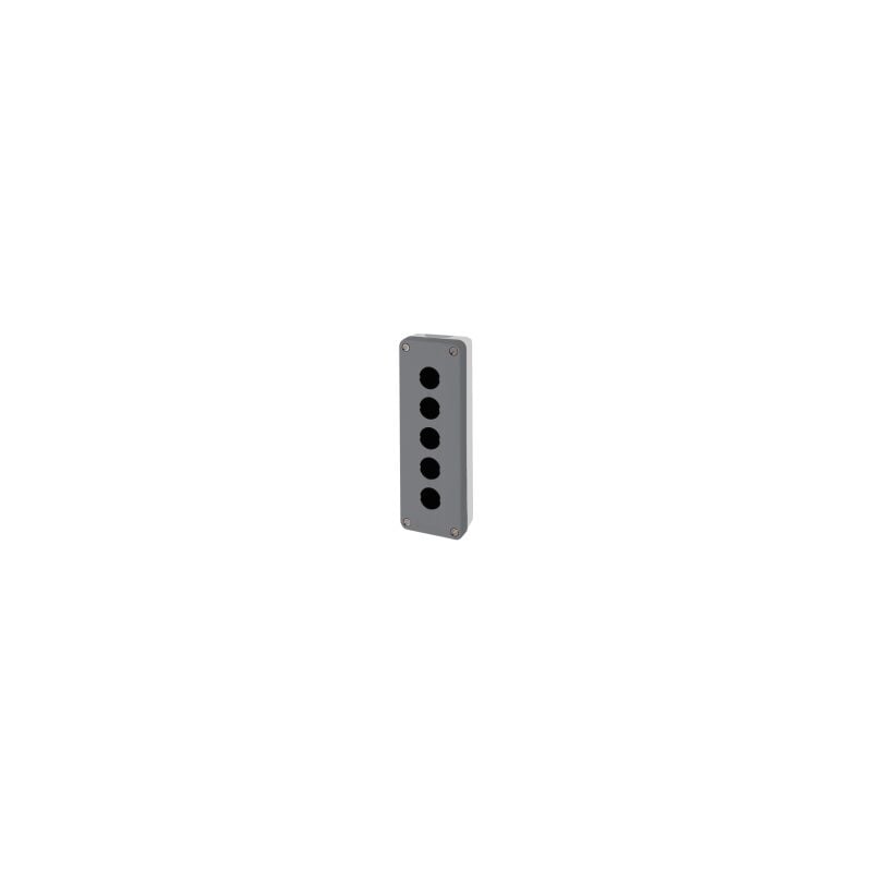 Schneider Electric - Harmony boite - 5 trous - couvercle gris foncé - fond gris clair - XALD05