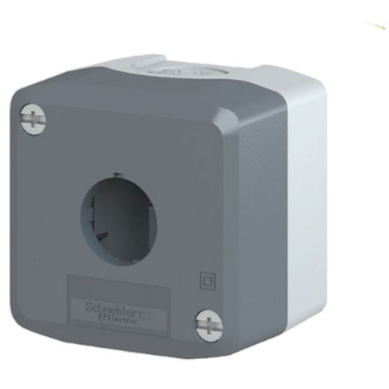 Boîte à bouton vide 1 perçage IP65 coloris gris foncé, gris clair Schneider Electric XALD01 harmony