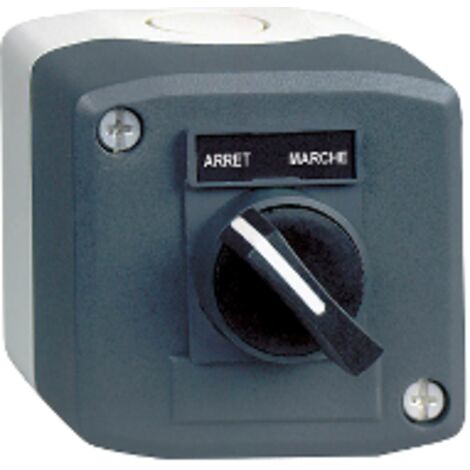 boite à bouton - harmony xal - 1 bouton tournant - a manette - 1f - schneider electric xald132