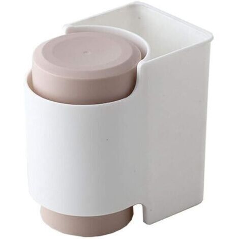 Boîte à brosse à dents, support de stockage de dentifrice, tasse de bain de bouche à forte adsorption suspendue (couleur: rose)
