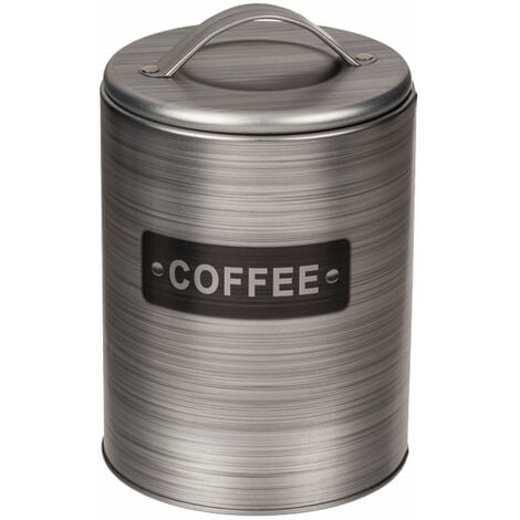 Boite à café cylindrique métallique