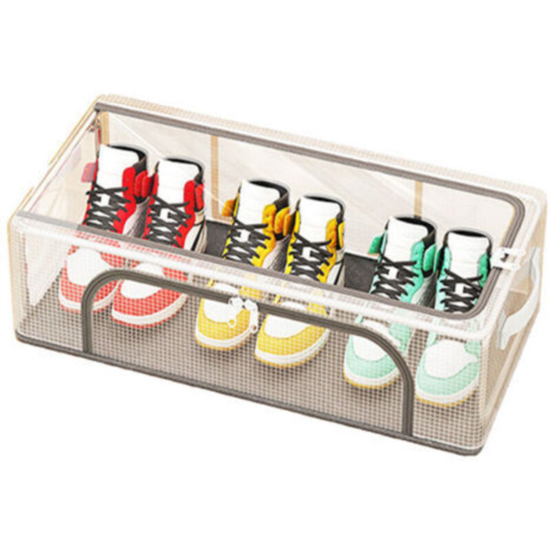 Boîte à chaussures en PVC imperméable et pliable, étagère à chaussures transparente robuste de grande capacité, boîtes à chaussures empilables