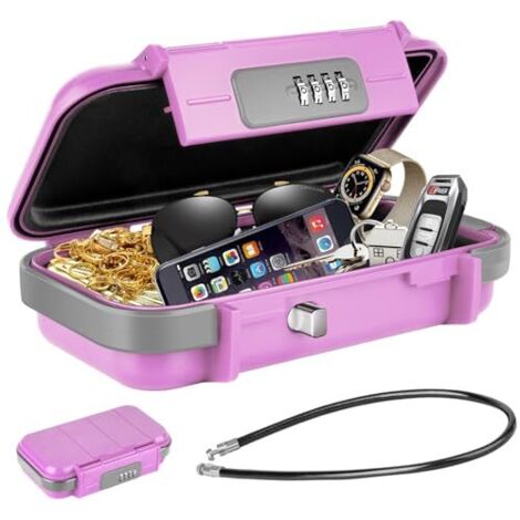 Boîte À Clé À Code - Boîte De Sécurité Portable Étanche En ABS - Pour Voyage Plage Bureau Voiture - 1 Pièce