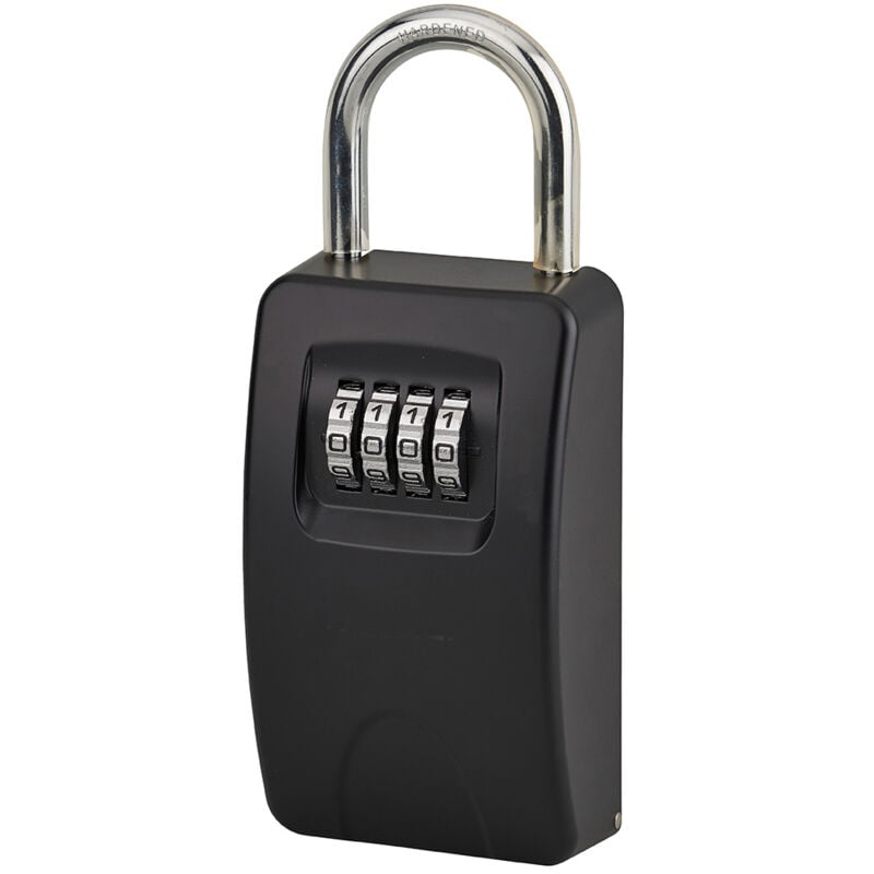 Thirard - Boite à clé à combinaison, 4 chiffres, acier, 47x75mm, avec anse, noir