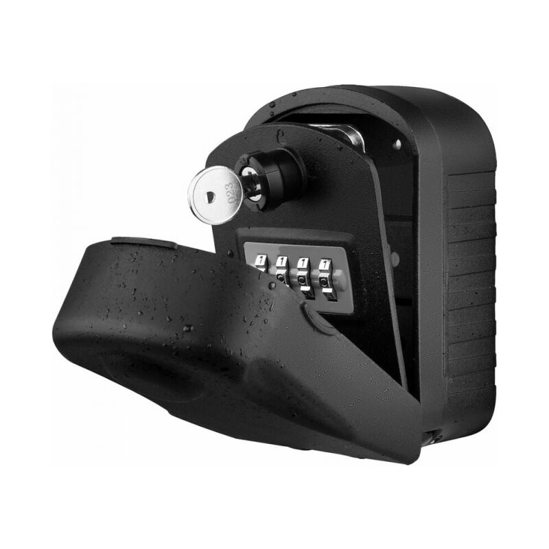 Boîte à Clé Sécurisée [Nouvelle Génération] Grand Coffre a Clef Exterieur avec 4 Code & Clés d'urgence étanche et à la Rouille Boite a Clef Montage