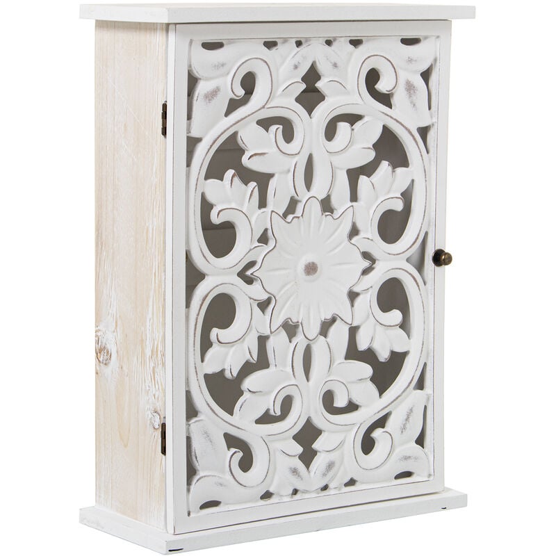 Fijalo - Boîte à clés en bois ajouré à suspendre 24x10x33 cm