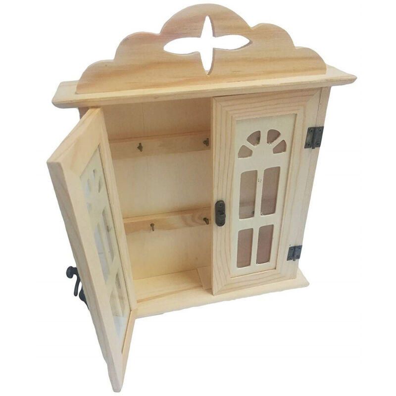 Boite A Clefs 2 Portes En Verre Porte Clefs Maison En Bois Maison