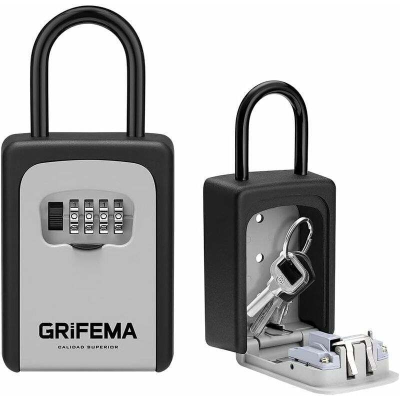 Boite a Clefs Murale Avec Manipuler - Boite a clé Avec Code 4 Chiffres Sécurisée Exterieur, Résistant aux Intempéries, Cofre fort a cle Robuste, pour