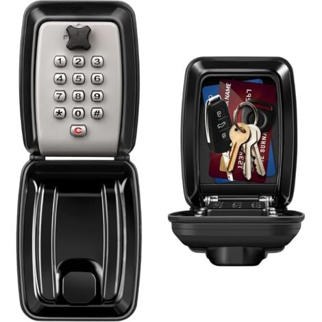 COAVAS Boite a Clefs Murale boite a clés sécurisée Exterieur, armoire à clés Grande, boite a cles avec Code 12 Chiffres Étanche Antirouille, Ultra-Robuste, Digitale, pour Maison Usine Garage