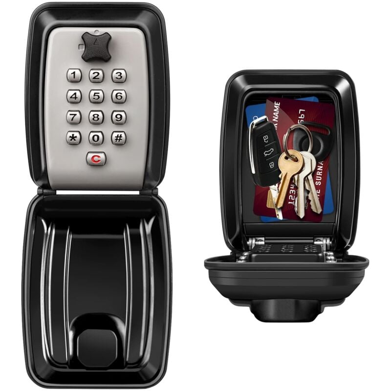 Boite a Clefs Murale Securisee Exterieur, Étanche Antirouille, Ultra-Robuste, Digitale, pour Maison Usine Garage